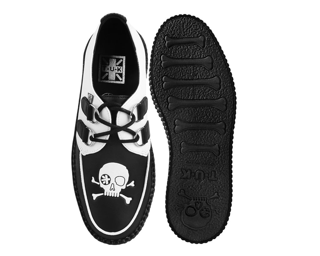 V3209 Black & White Pirate Viva Mondo Creeper - T.U.K. Shoes