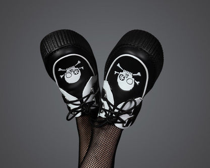 V3209 Black & White Pirate Viva Mondo Creeper - T.U.K. Shoes