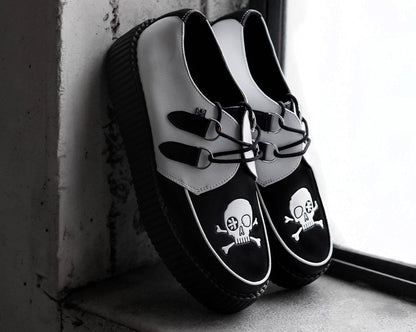 V3209 Black & White Pirate Viva Mondo Creeper - T.U.K. Shoes