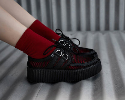 V3272 Black Fishnet Viva Mondo Creeper - T.U.K. Shoes