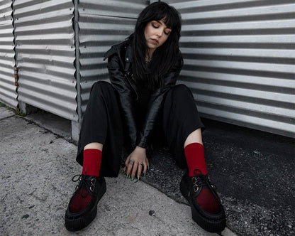 V3272 Black Fishnet Viva Mondo Creeper - T.U.K. Shoes