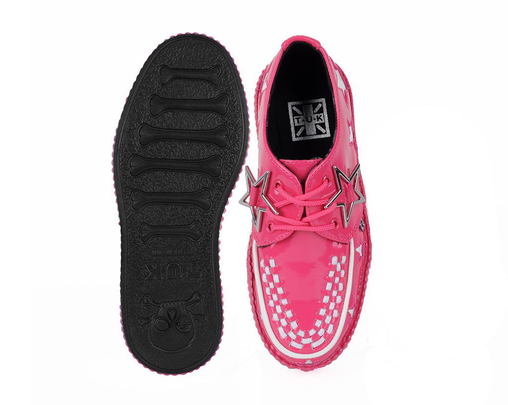 V3265 Pink & White Star Viva Mondo Creeper - T.U.K. Shoes