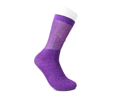 TSK1128 Purple Ribbed Glitter Sock TSK1128-OS - T.U.K. Shoes