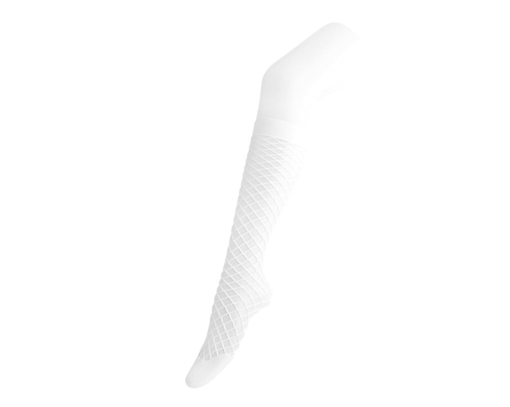 TSK1172 White Fishnet Knee-High Sock TSK1172-OS - T.U.K. Shoes