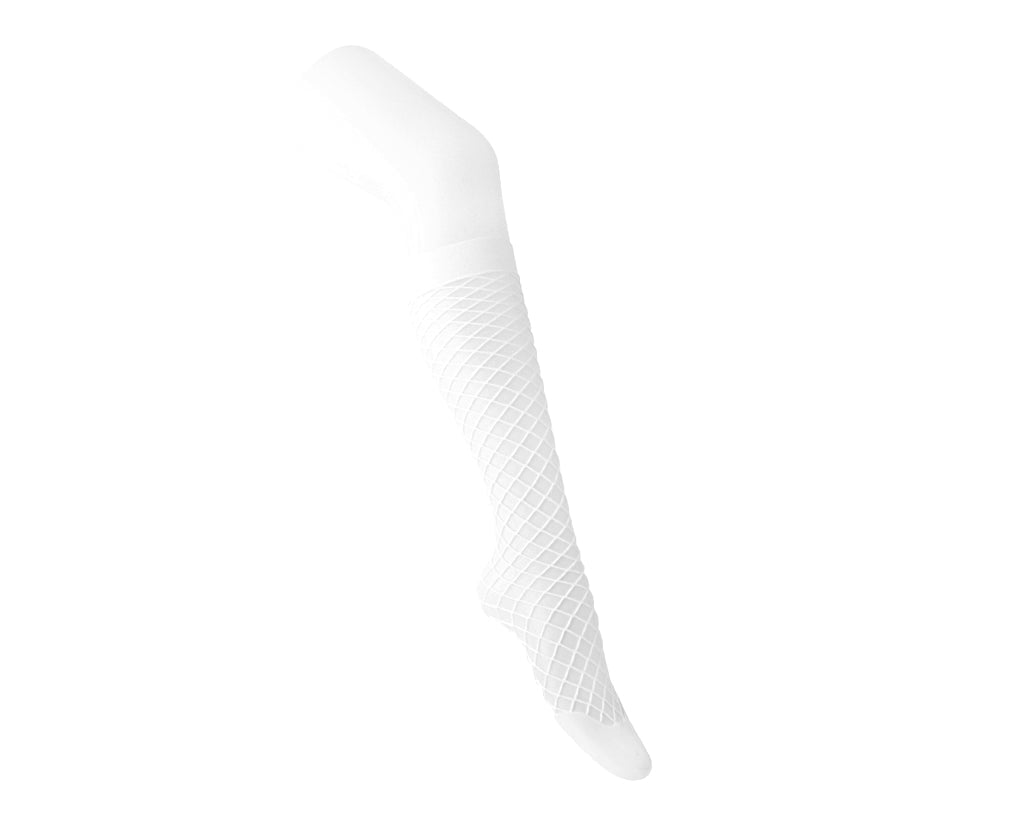 TSK1172 White Fishnet Knee-High Sock TSK1172-OS - T.U.K. Shoes