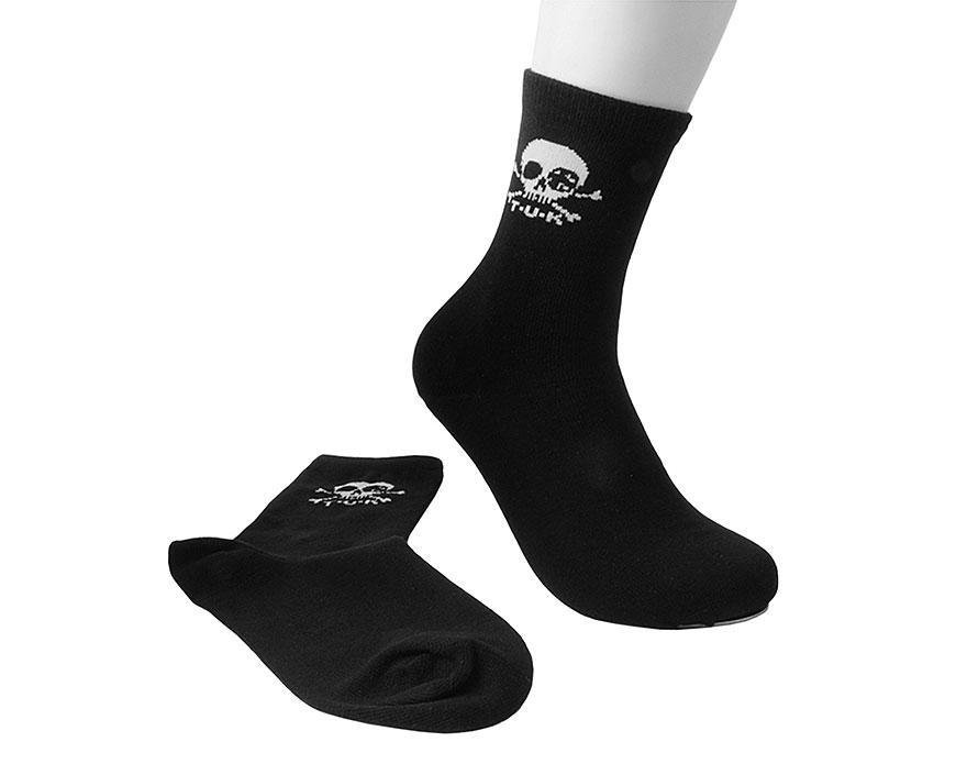 TSK1035 Black T.U.K. Skull Logo Men’s Sock TSK1035-OS - T.U.K. Shoes