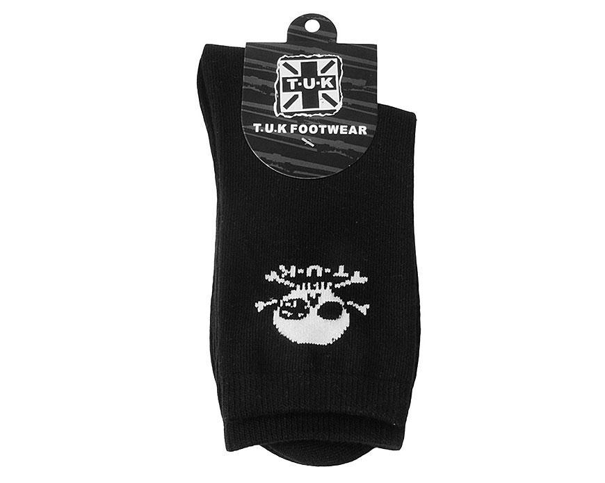 TSK1035 Black T.U.K. Skull Logo Men’s Sock TSK1035-OS - T.U.K. Shoes
