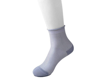 TSK1049 Silver Sparkly Metallic Women’s Sock TSK1049-OS - T.U.K. Shoes