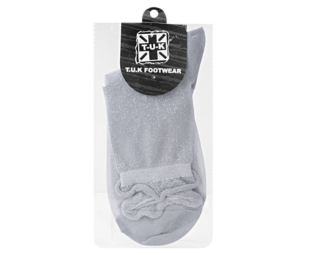 TSK1049 Silver Sparkly Metallic Women’s Sock TSK1049-OS - T.U.K. Shoes