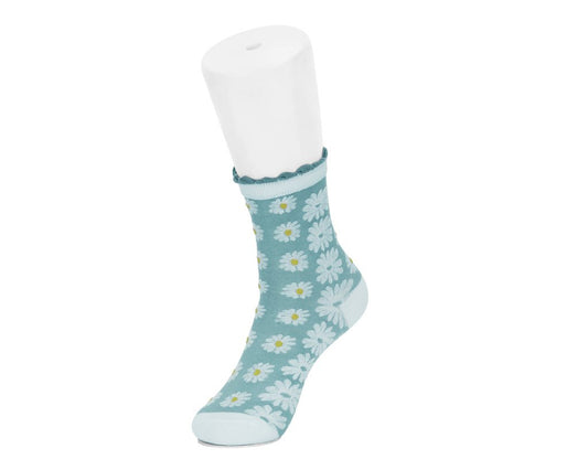 TSK1184 Teal Daisy Sock TSK1184-OS - T.U.K. Shoes
