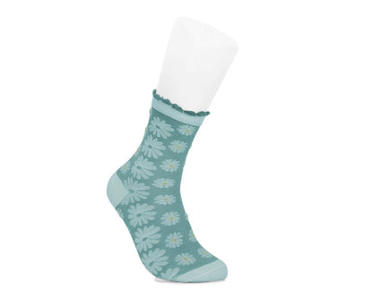 TSK1184 Teal Daisy Sock TSK1184-OS - T.U.K. Shoes
