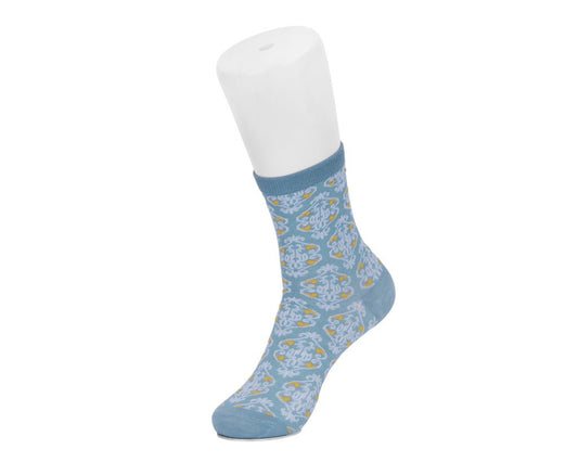 TSK1183 Teal Baroque Pattern Sock TSK1183-OS - T.U.K. Shoes