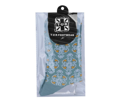TSK1183 Teal Baroque Pattern Sock TSK1183-OS - T.U.K. Shoes