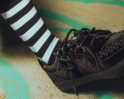 TSK1048 Black & White Stripe T.U.K. Men’s Sock TSK1048-OS - T.U.K. Shoes