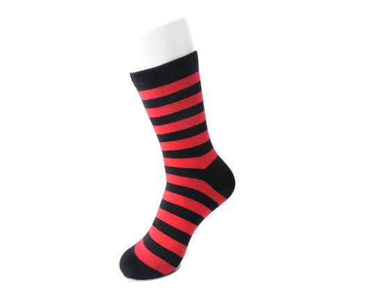 TSK1121 Red & Black Stripe T.U.K Men's Sock TSK1121-OS - T.U.K. Shoes
