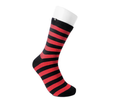 TSK1120 Red & Black Stripe T.U.K Women's Sock TSK1120-OS - T.U.K. Shoes