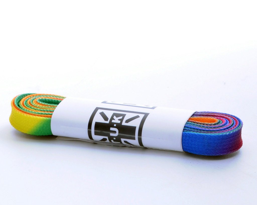 LC002-75-MUL 75 CM Rainbow Flat Laces LC002-75-MUL-OS - T.U.K. Shoes