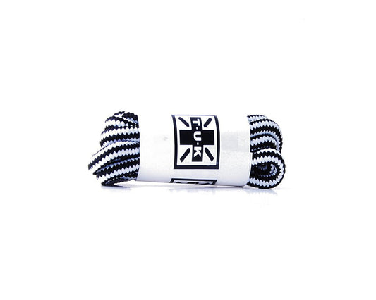 LC059-75-BWR 75 CM Black & White Round Laces LC059-75-BWR-OS - T.U.K. Shoes