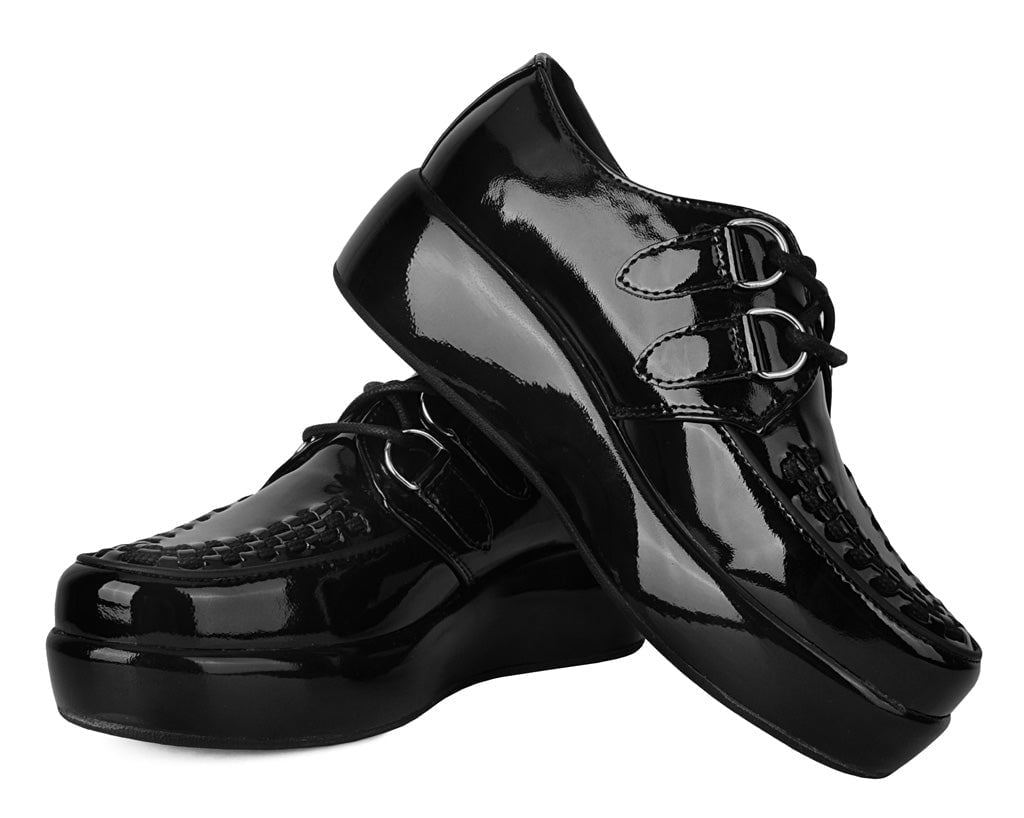 A3216 Black Liquid Viva Mondo Creeper - T.U.K. Shoes