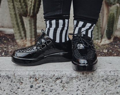 A3216 Black Liquid Viva Mondo Creeper - T.U.K. Shoes