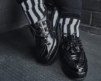 A3216 Black Liquid Viva Mondo Creeper - T.U.K. Shoes