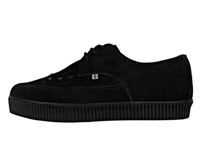 A3263 Black Suede Tie Pointed Lace Up EZC - T.U.K. Shoes