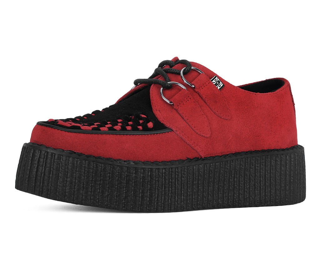 V3340 Red & Black Suede Viva Mondo Creeper - T.U.K. Shoes