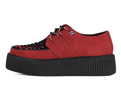 V3340 Red & Black Suede Viva Mondo Creeper - T.U.K. Shoes