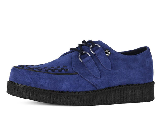 F3416 Navy Suede Viva Low creeper - T.U.K. Shoes