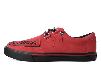 A3045 Lucious Red Suede D-Ring Interlace Sneaker - T.U.K. Shoes