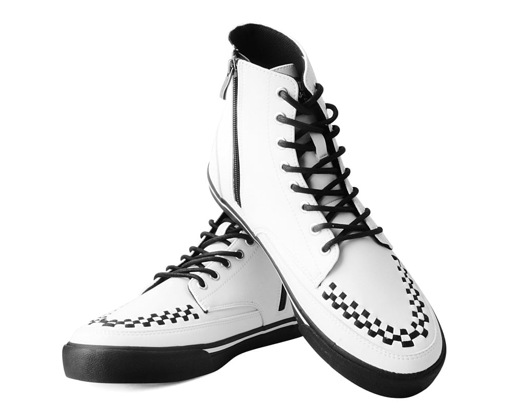A3094 White TUKskin™ 8-Eye Sneaker Boot - T.U.K. Shoes