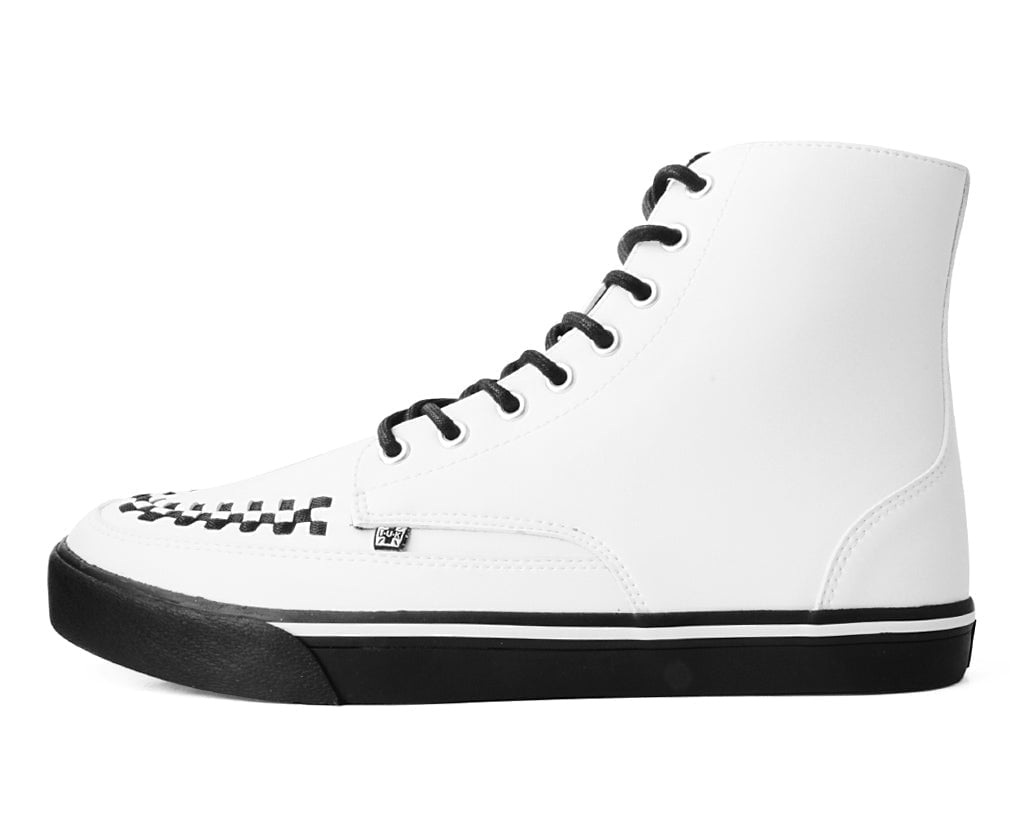 A3094 White TUKskin™ 8-Eye Sneaker Boot - T.U.K. Shoes