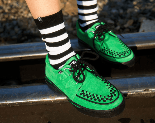 A9872 Green Suede Sneaker - T.U.K. Shoes