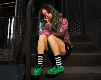 A9872 Green Suede Sneaker - T.U.K. Shoes