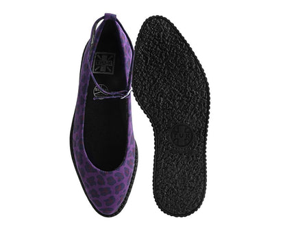 A9985L Purple Leopard Pointed Ballet Creeper - T.U.K. Shoes