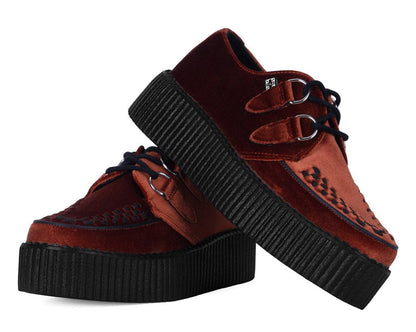 V3282 Burnt Orange Velvet Viva Mondo Creeper - T.U.K. Shoes
