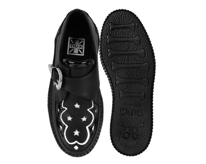 V3287 Black TUKskin Western Buckle Viva Mondo Creeper - T.U.K. Shoes