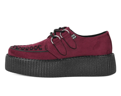 V3291 Burgundy Faux Suede Viva Mondo Creeper - T.U.K. Shoes