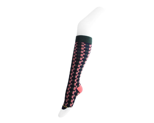 TSK1148 Multicolor Houndstooth Knee-High Sock TSK1148-OS - T.U.K. Shoes