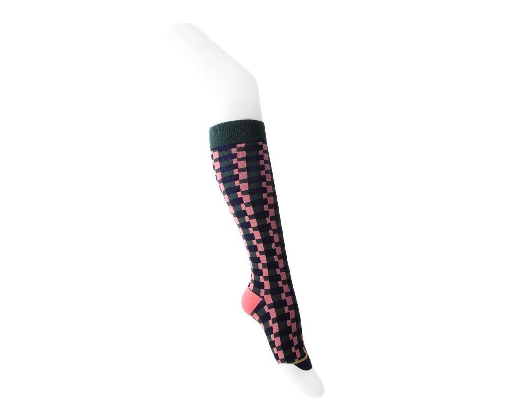 TSK1148 Multicolor Houndstooth Knee-High Sock TSK1148-OS - T.U.K. Shoes