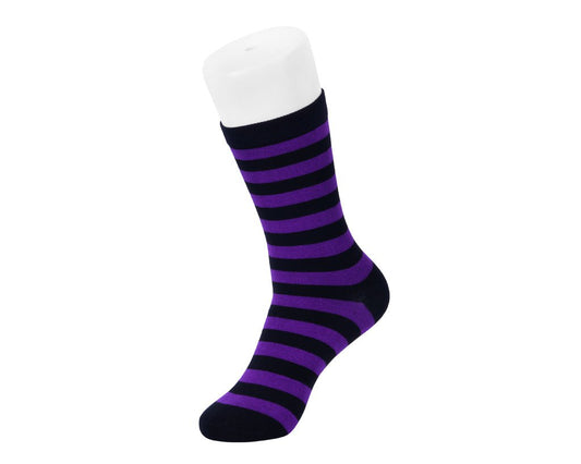 TSK1192 Black & Purple T.U.K. Men's Stripe Sock TSK1192-OS - T.U.K. Shoes