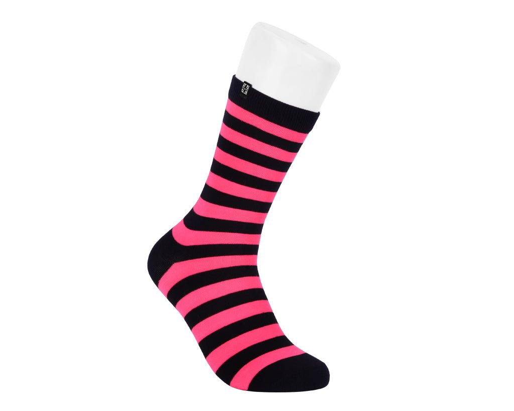 TSK1189 Black & Pink T.U.K. Women's Stripe Sock TSK1189-OS - T.U.K. Shoes