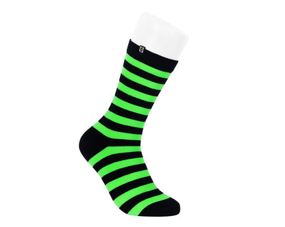 TSK1190 Black & Green T.U.K. Men's Stripe Sock TSK1190-OS - T.U.K. Shoes