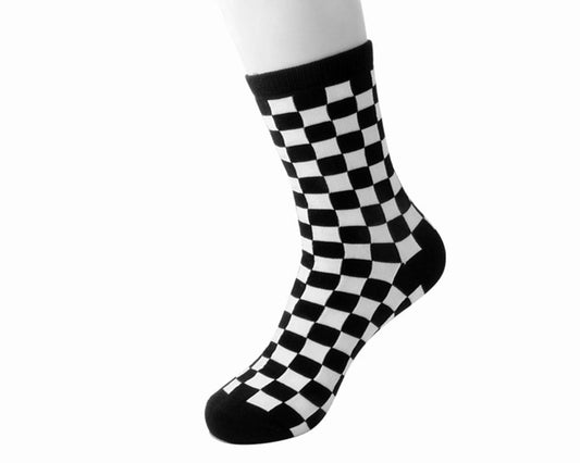 TSK1045 Black & White Checker T.U.K. Women’s Sock TSK1045-OS - T.U.K. Shoes