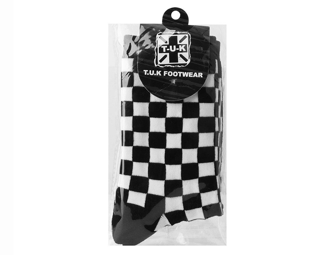 TSK1045 Black & White Checker T.U.K. Women’s Sock TSK1045-OS - T.U.K. Shoes