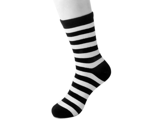 TSK1047 Black & White Stripe T.U.K. Women’s Sock TSK1047-OS - T.U.K. Shoes