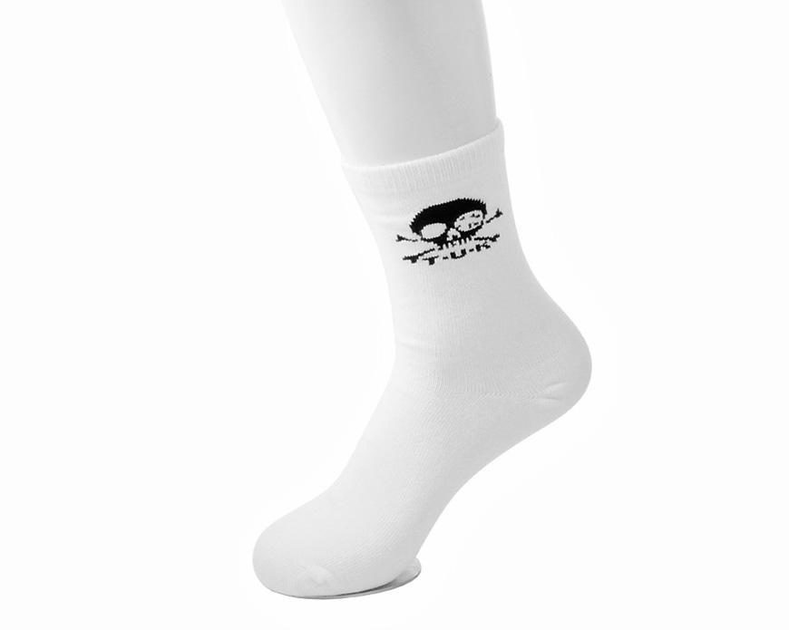 TSK1032 White T.U.K. Skull Logo Women’s Sock TSK1032-OS - T.U.K. Shoes
