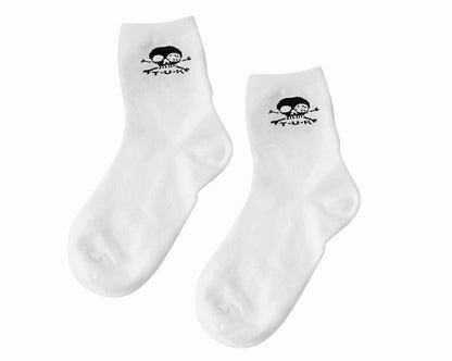 TSK1032 White T.U.K. Skull Logo Women’s Sock TSK1032-OS - T.U.K. Shoes