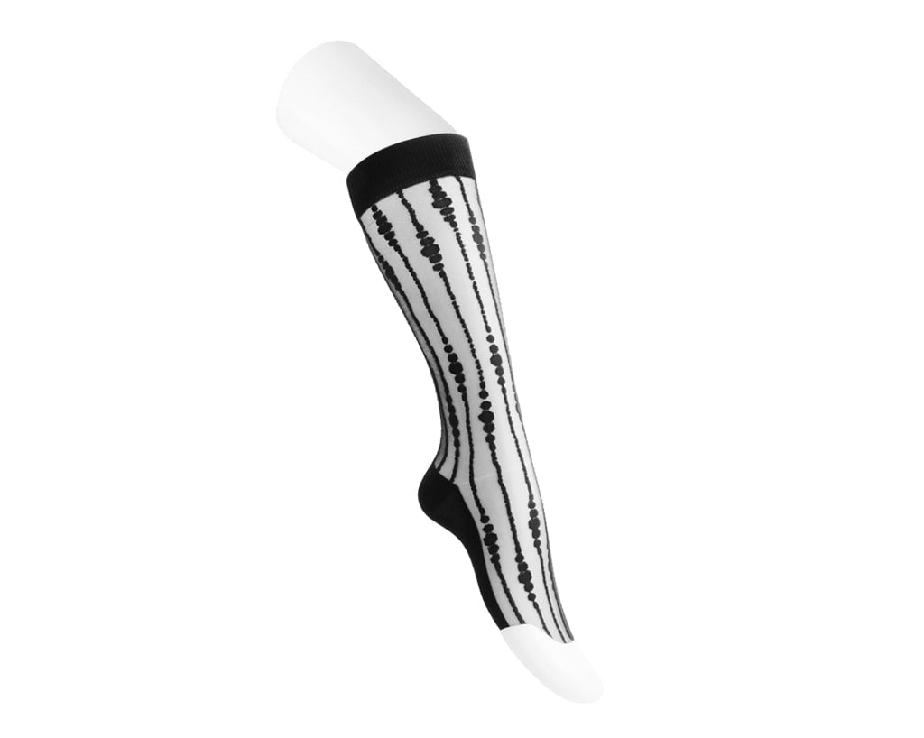 TSK1159 Black Knee-High Mesh Sock TSK1159-OS - T.U.K. Shoes