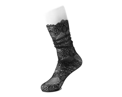 TSK1127 Black Lace Over-The-Knee Sock TSK1127-OS - T.U.K. Shoes